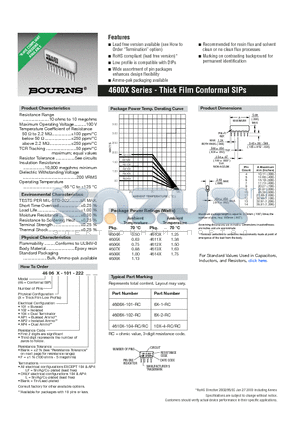 4606X-101-222FL datasheet - Thick Film Conformal SIPs