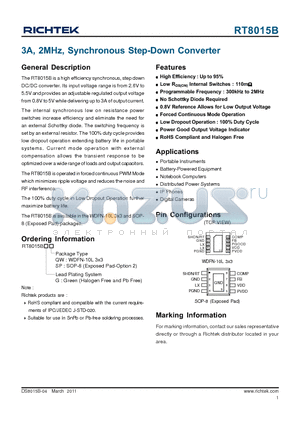 C2012X5R0J106M datasheet - 3A, 2MHz, Synchronous Step-Down Converter