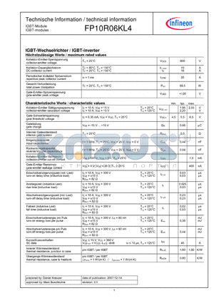 FP10R06KL4 datasheet - IGBT-modules