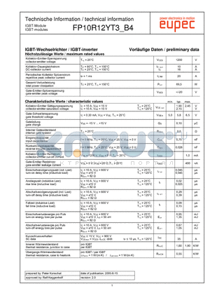 FP10R12YT3_B4 datasheet - IGBT-modules