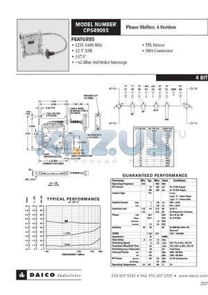 CPS49093 datasheet - Phase Shifter, 4 Section