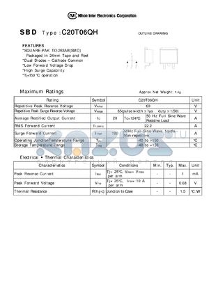 C20T06QH datasheet - Schottky Barrier Diode