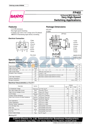 FP402 datasheet - Very High-Speed Switching Applicaitons