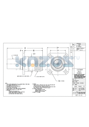 821-5-9 datasheet - JACK, PANEL, SC