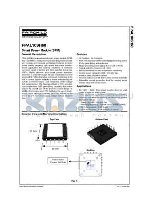 FPAL10SH60 datasheet - Smart Power Module (SPM)