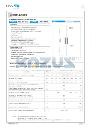ER200_09 datasheet - SUPERFAST RECOVERY RECTIFIERS