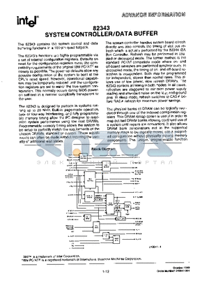 82343 datasheet - SYSTEM CONTROLLER/DATA BUFFER