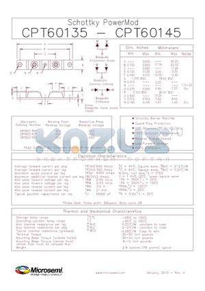 CPT60135 datasheet - Schottky PowerMod