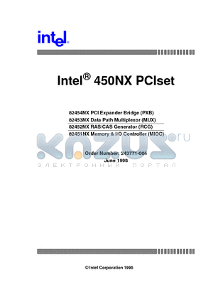 82451NX datasheet - Intel 450NX PCIset