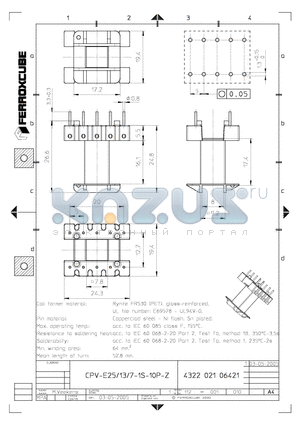 CPV-E13-1S-10P-Z datasheet - CPV-E25-1S-10P-Z