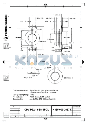 CPV-P22-3S-6PDL-Z datasheet - CPV-P22/13-3S-6PDL-Z