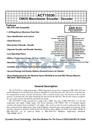 ACT15530CI datasheet - CMOS Manchester Encoder / Decoder