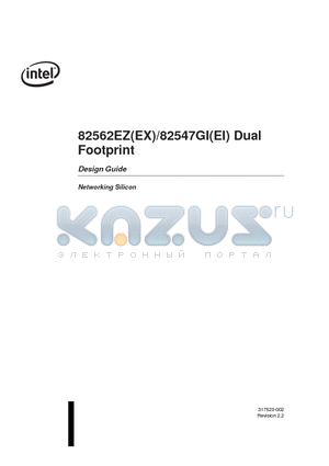 82562EX datasheet - Dual Footprint