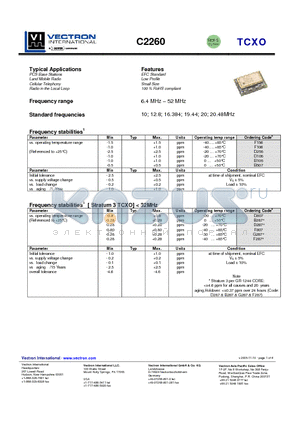 C2260 datasheet - Typical Applications