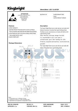 BL0709-18-76 datasheet - 28mmX28mm LED CLUSTER