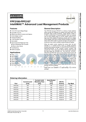 FPF2100_08 datasheet - IntelliMAX Advanced Load Management Products