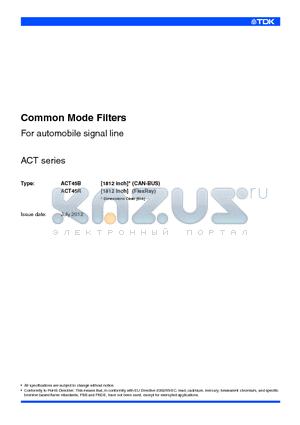 ACT45B-510-2P-TL003 datasheet - For automobile signal line