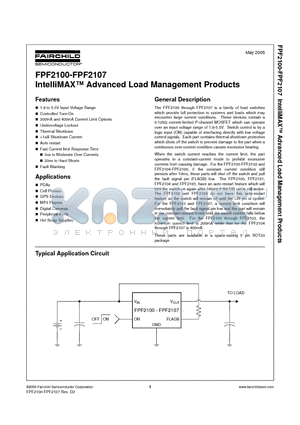 FPF2100 datasheet - IntelliMAX Advanced Load Management Products