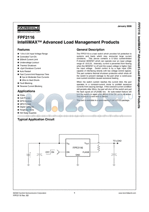 FPF2116 datasheet - IntelliMAX Advanced Load Management Products