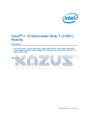 82801GBICH7 datasheet - Intel I/O Controller Hub 7