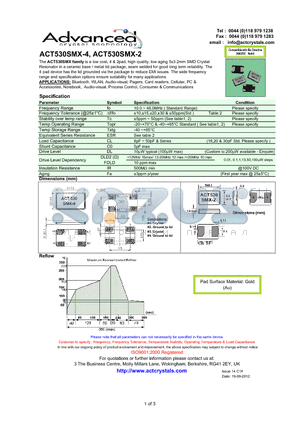 ACT530SMX-4_12 datasheet - low cost, 4 & 2pad, high quality