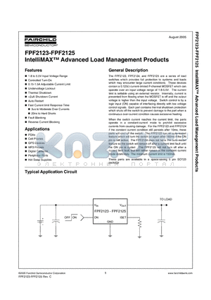 FPF2125 datasheet - IntelliMAX  Advanced Load Management Products