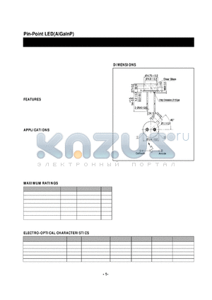 BL15-1101 datasheet - Pin-Point LED(AlGaInP)