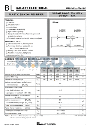 ERA15-08 datasheet - PLASTIC SILICON RECTIFIER