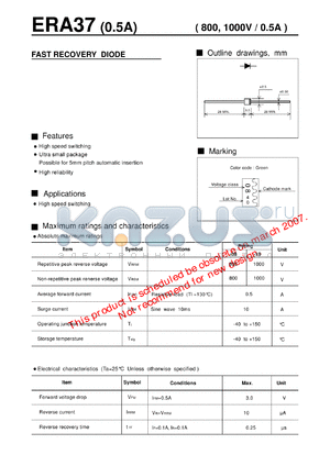 ERA37 datasheet - FAST RECOVERY DIODE