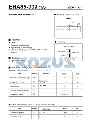 ERA85-009 datasheet - SCHOTTKY BARRIER DIODE