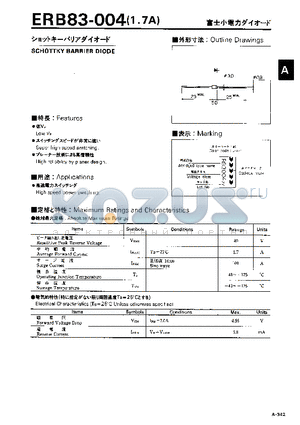 ERB83-004 datasheet - SCHOTTKY BARRIER DIODE