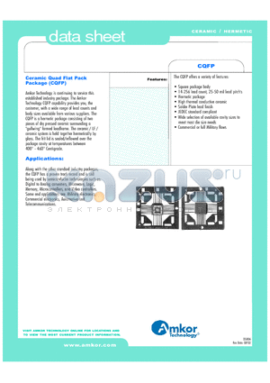 CQFP datasheet - Ceramic Quad Flat Pack Package