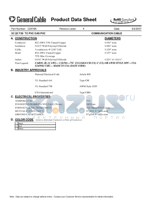 C2678A datasheet - COMMUNICATION CABLE