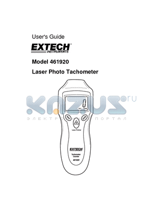 461920 datasheet - Laser Photo Tachometer