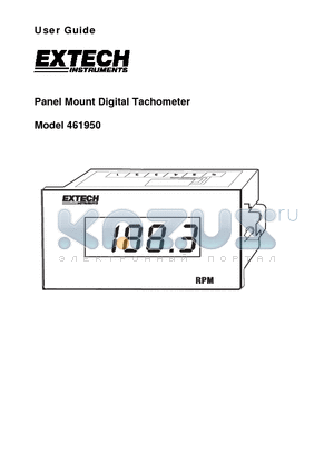 461950 datasheet - Panel Mount Digital Tachometer