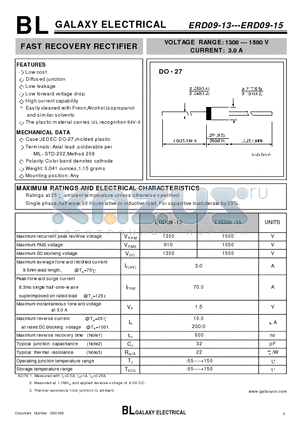 ERD09-13 datasheet - FAST RECOVERY RECTIFIER