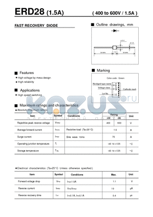 ERD28 datasheet - FAST RECOVERY DIODE