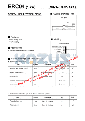 ERC04 datasheet - GENERAL USE RECTIFIER DIODE