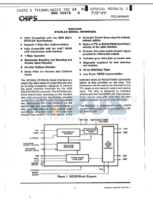 82C550A datasheet - STARLAN SERIAL INTERFACE