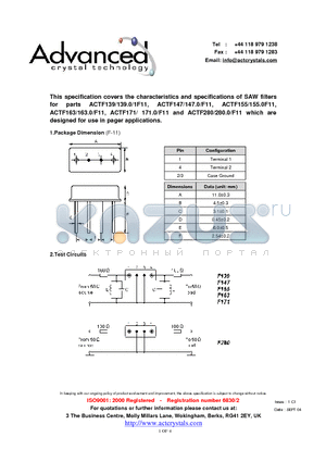 ACTF139 datasheet - Designed for use in pager applications