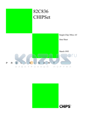 82C836A-20 datasheet - Single-Chip 386sx AT