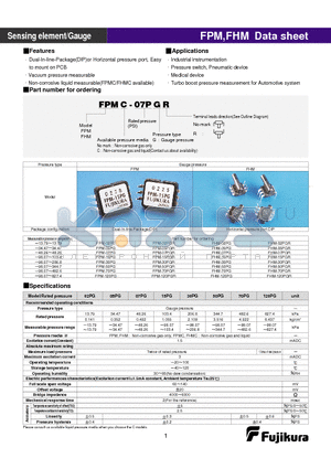 FPMC-07PGR datasheet - Sensing element/Gauge