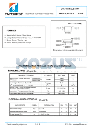 463232 datasheet - RECTIFIER SILICON DIFFUSED TYPE