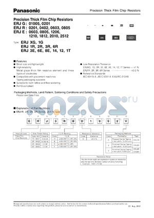 ERJ-8ENF1150V datasheet - Precision Thick Film Chip Resistors