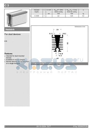 C3/120 datasheet - For stud devices