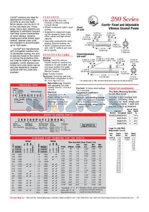 C300KR10E datasheet - Corrib Fixed and Adjustable Vitreous Enamel Power