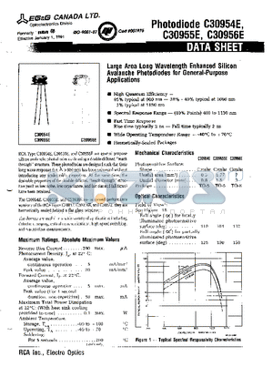 C30954E datasheet - Photodiode