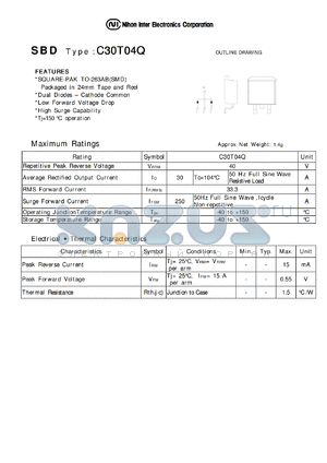 C30T04Q datasheet - Schottky Barrier Diode