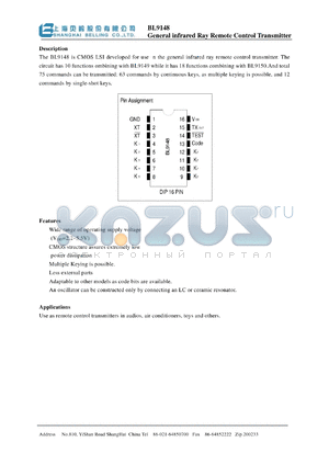 BL9148 datasheet - BL9148