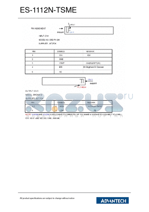 ES-1112N-TSME datasheet - ES-1112N-TSME